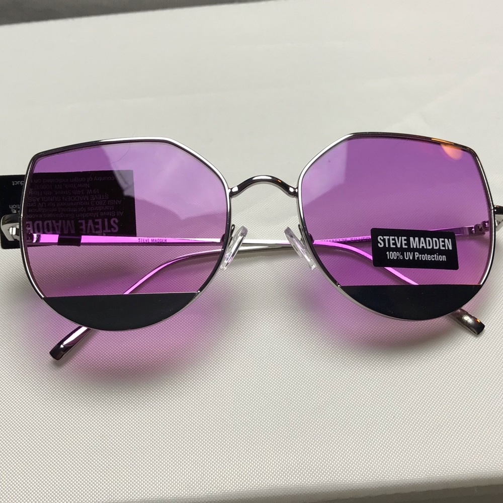 STEVE MADDEN silver purple sunglasses - Picture 2 of 6